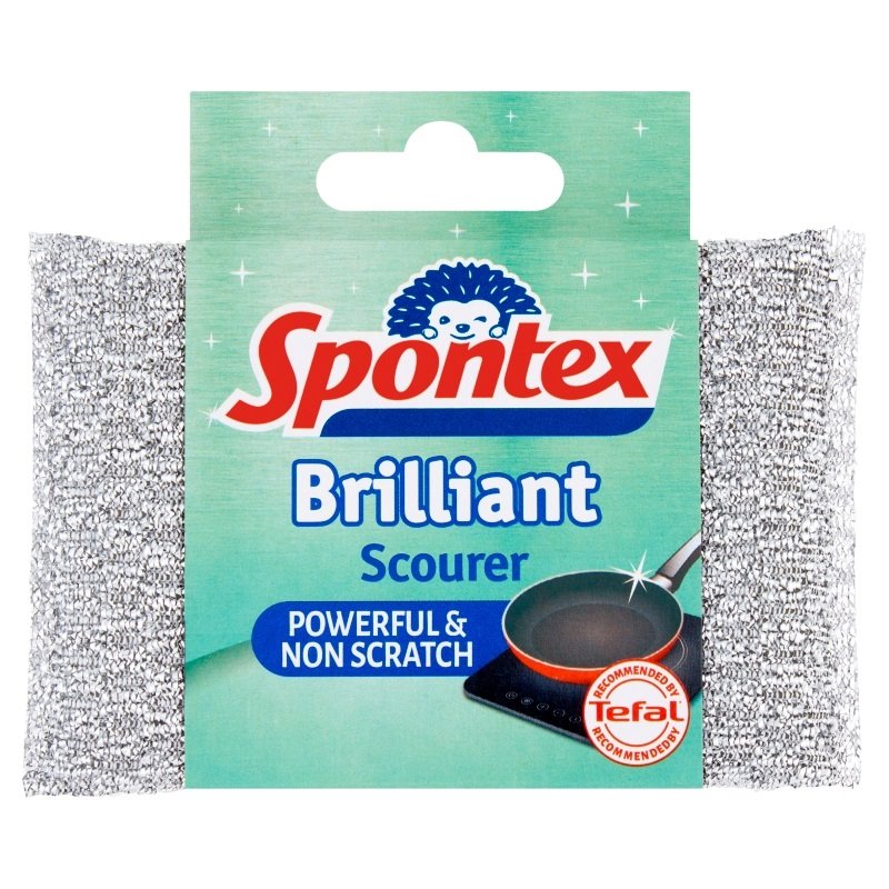 Spontex Brilliant Scourer berkuasa, tidak menggaru dan mudah dibilas