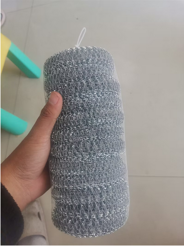 Galvanized Mesh Knit Metal Wire Sponge Pot