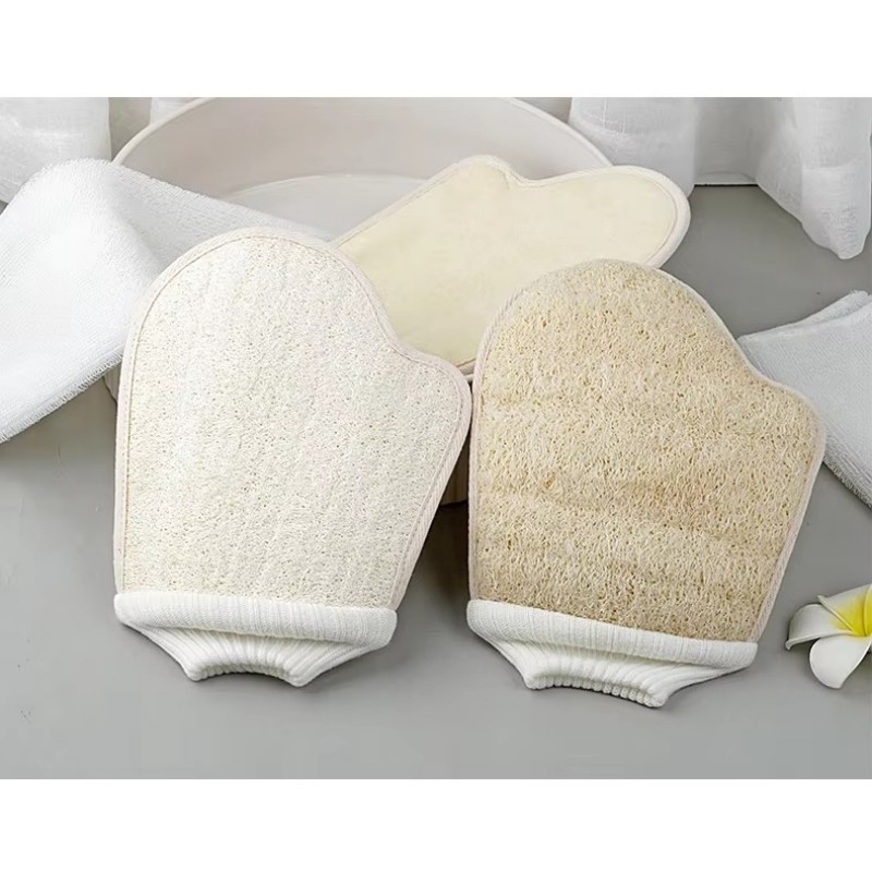 Sarung tangan mandi loofah pembersihan hidangan mencuci span