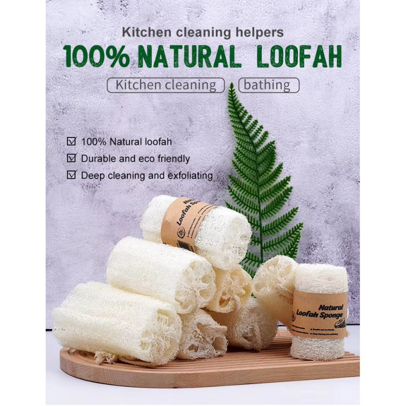 Loofah Pad Kitchen Cleaning Sponge Cuci Pinggan